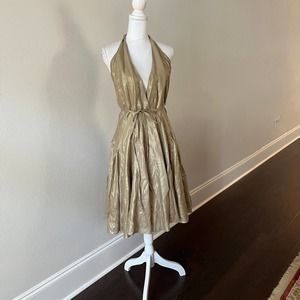 Lauren Ralph Lauren Gold Midi Dress